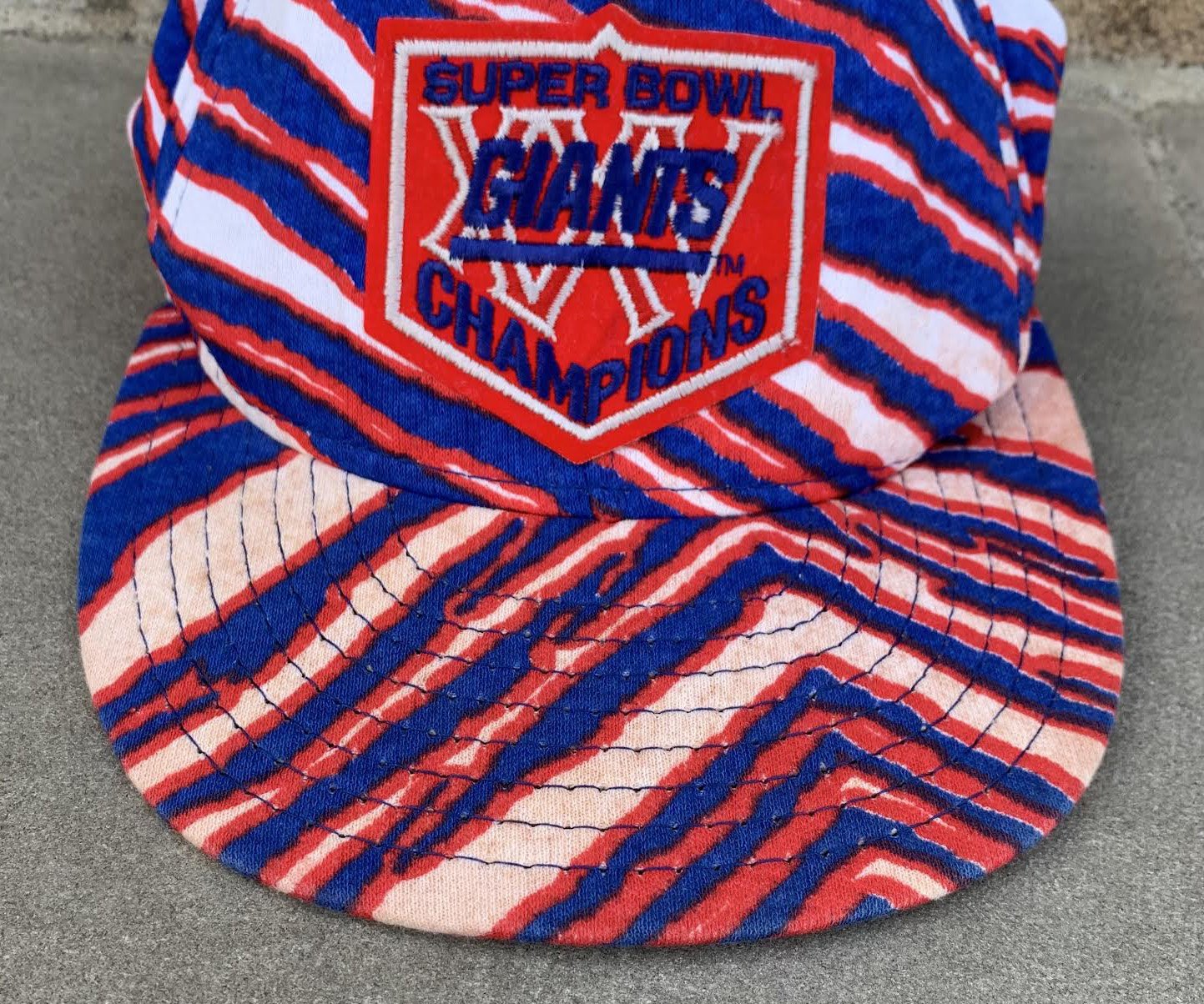 Vintage Zubaz New York Giants Super Bowl XXV Champions Snapback